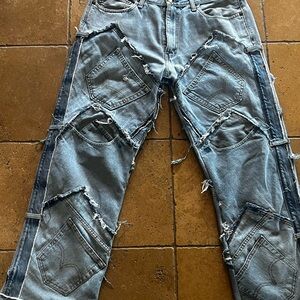 Stylish Distressed Boyfriend Jeans - Blue